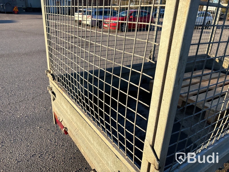 Släpvagn med gallergrindar Trailergruppen 750 kg, -2001