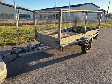 Släpvagn med gallergrindar Trailergruppen 750 kg, -2001
