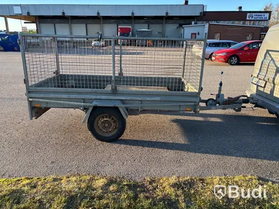 Släpvagn med gallergrindar Trailergruppen 750 kg, -2001