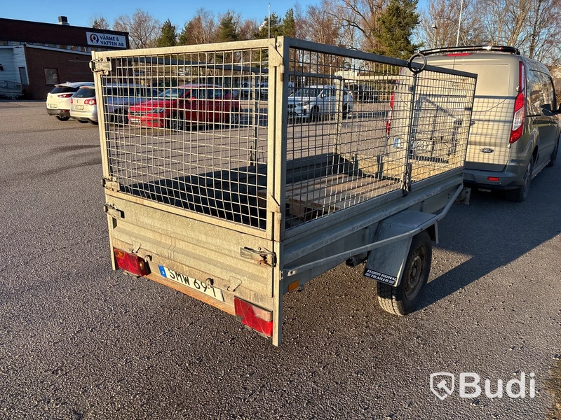 Släpvagn med gallergrindar Trailergruppen 750 kg, -2001