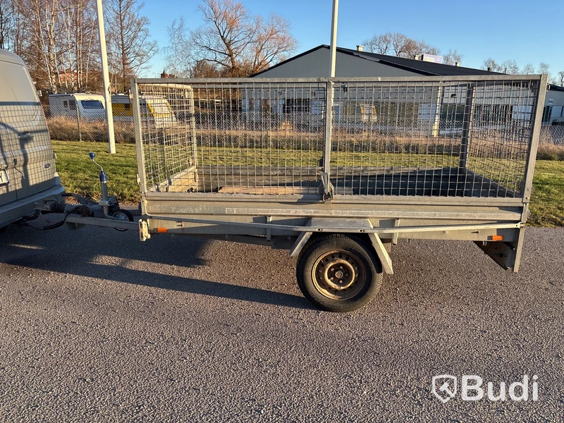 Släpvagn med gallergrindar Trailergruppen 750 kg, -2001