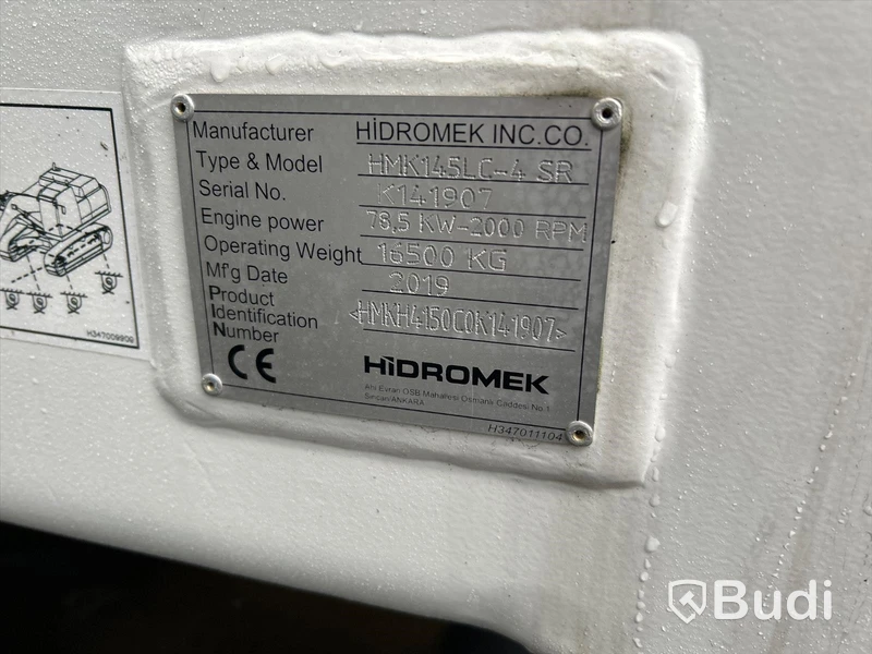 Grävmaskin Hidromek HMK145 LC4-SR, -2019