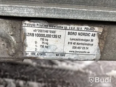 Obromsad släpvagn Niewiadow | 750 kg | 2018