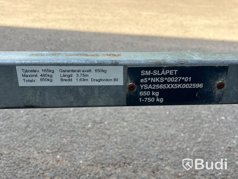 Obromsad släpvagn SM-Släpet | 650 kg  | 2016