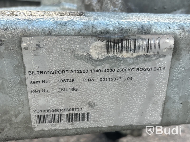 Biltransport Brenderup AT2500TB -  2023