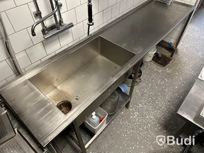 Diskbänk rostfri med ho inlastning diskmaskin