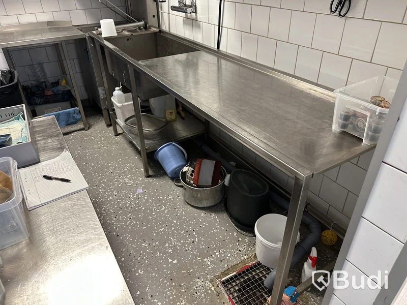 Diskbänk rostfri med ho inlastning diskmaskin
