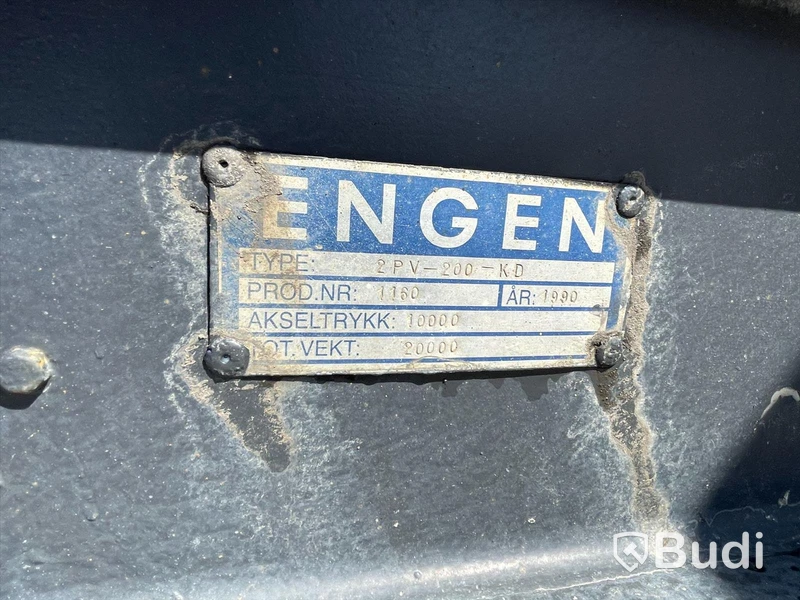 Släpvagn med tipp Engen 2PV-200-KD