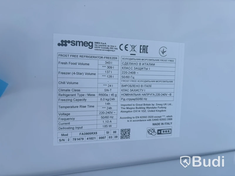 Kyl/frys SMEG FA3905RX5