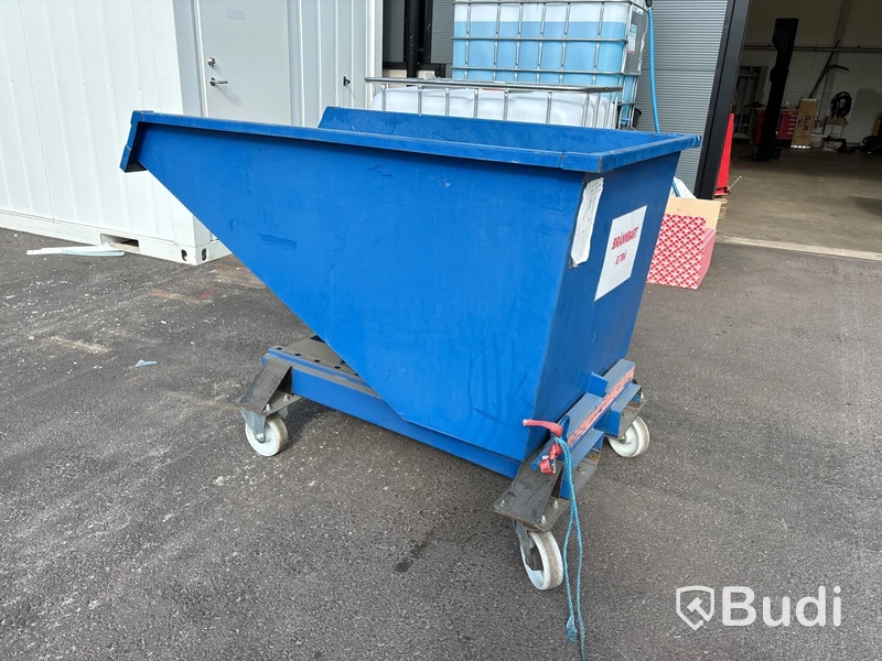 Tippbar container med hjul.