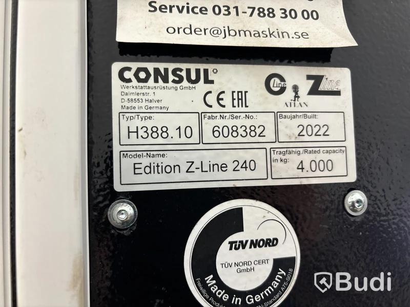 Tvåpelarlyft Consul 4000 kg -2022
