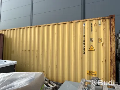 40-fots container med däckställ och hjul