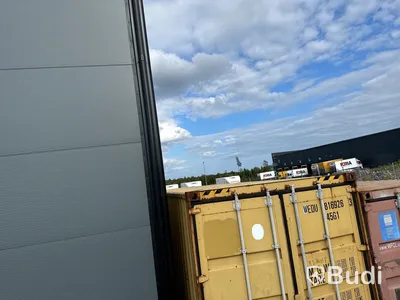 40-fots container med däckställ och hjul