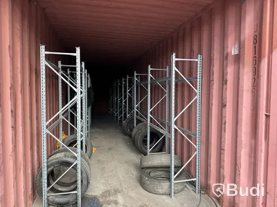 40-fots container med däckställ och hjul