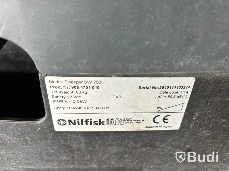 Sopmaskin Nilfisk SW 750