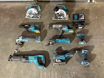 10 st Batterimaskiner Makita