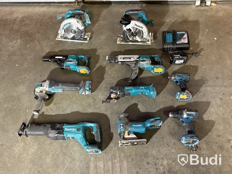 10 st Batterimaskiner Makita