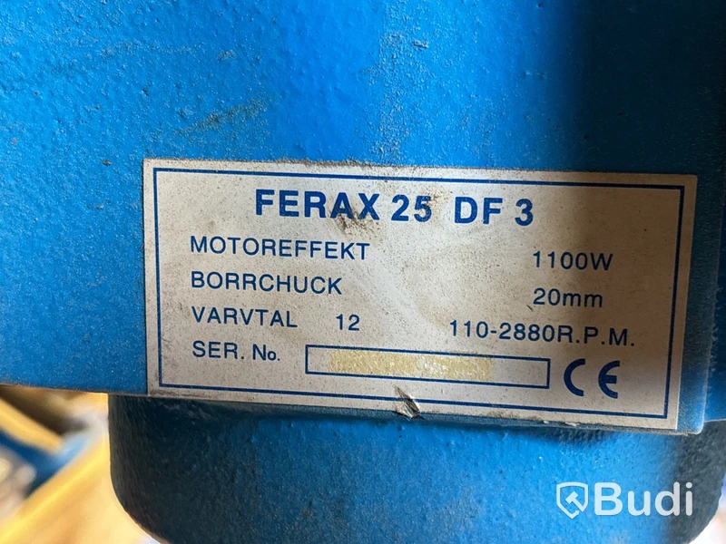 Pelarborr Ferax 25 DF 3 inkl. skruvstycke