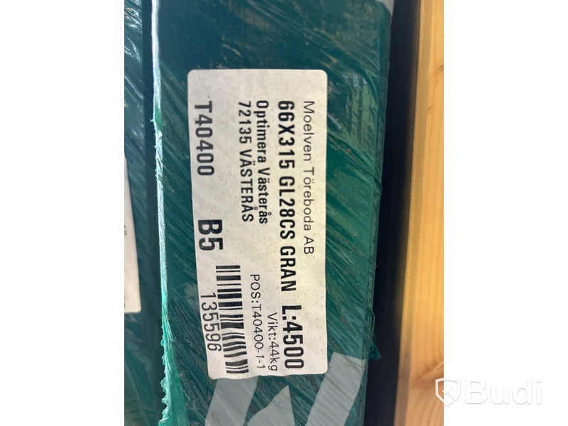 3 st limträbalkar Moelven 4500 mm (66x315 mm)