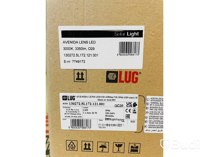 3 st Utomhusarmatur/Parkarmatur inkl. Adapter betongfundament, NY - AVENIDA LENS 26W/3350LM 3000K 029 L-GRÅ, Art. nr: 7749172 och 7749174. Totalt ord. Pris ca: 15700 kr