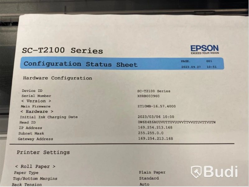 Storformatskrivare Epson SC-T2100