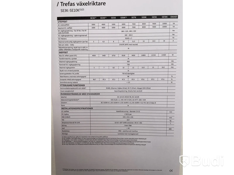 Växelriktare SolarEdge SE9K 9 KW.