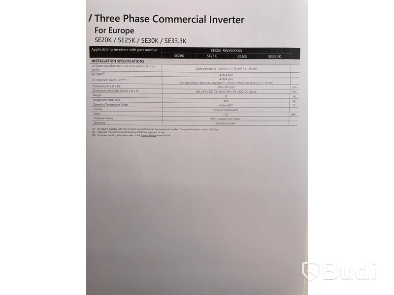 Växelriktare 3-fas SE20K 20 kW