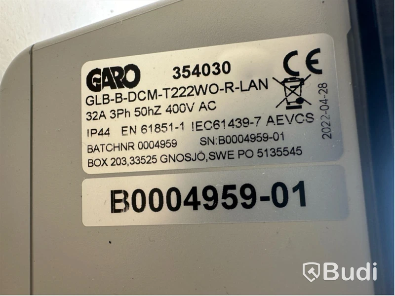 GARO Laddbox GLB+ 22kW.