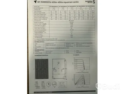 12 st. Solpaneler Sunrise SR-54M430NHLPro 430W