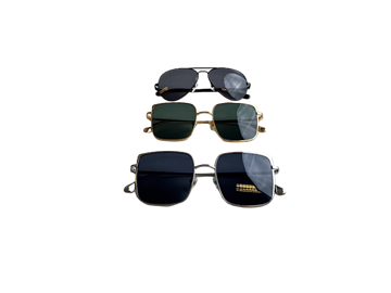 (NY) 3 st. Solglasögon Nathalie Schuterman: Gwyneth sunglasses gold, Gwyneth sunglasses silver och Aviator sunglasses black 