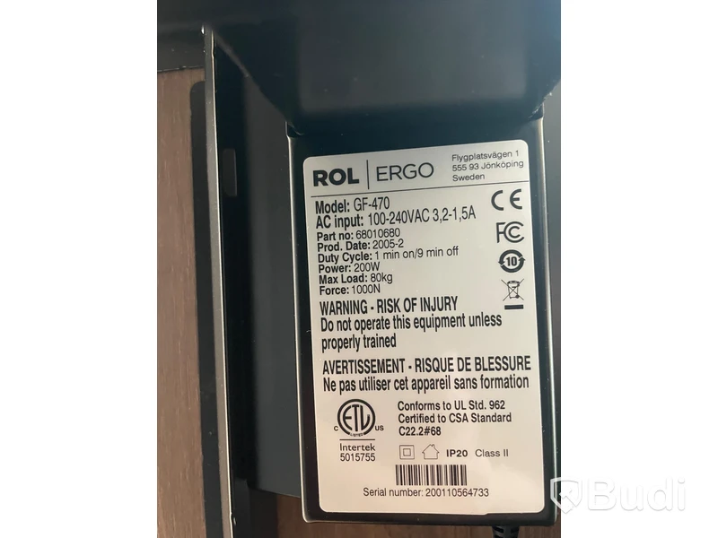 Höj- och sänkbart skrivbord ROLERGO GF-470