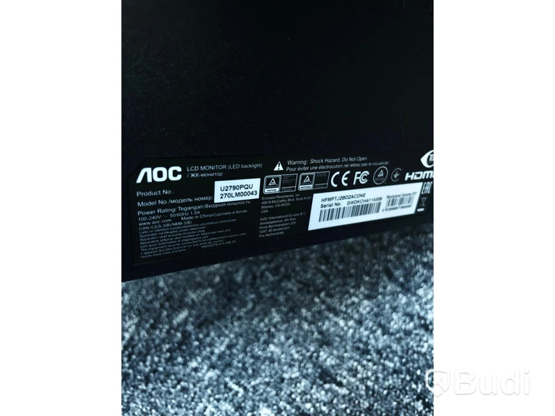 Datorskärm - AOC, LSD monitor, 27”, U2790PQU