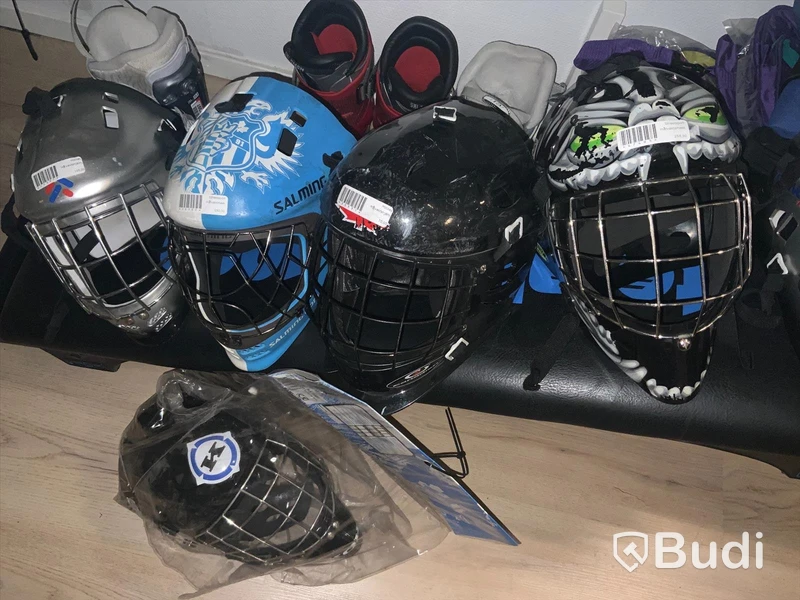 5st begagnade innebandymålvaktsmasker
