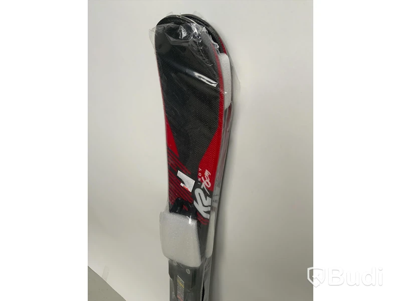 Skidor K2 indy gray/red, L76. Utan bindning