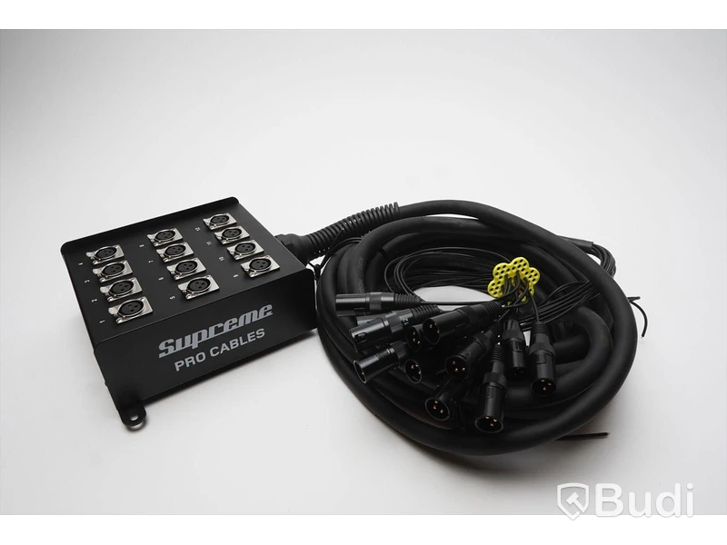Stage box 12 Multicable SUPREME. Kabel 10 m. Ny, Obruten förpackning.