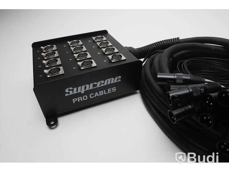 Stage box 12 Multicable SUPREME. Kabel 10 m. Ny, Obruten förpackning.