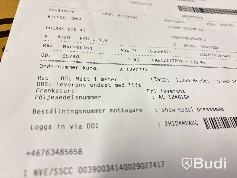 Exklusiv dynlåda i plåt.
