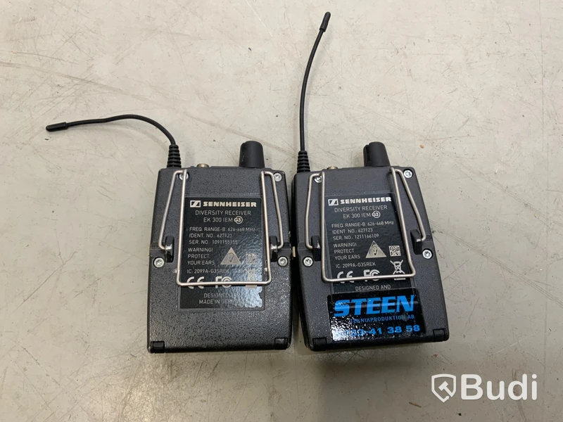 2st Sennheiser EW300 IEM G3 mottagare 626-668 Mhz