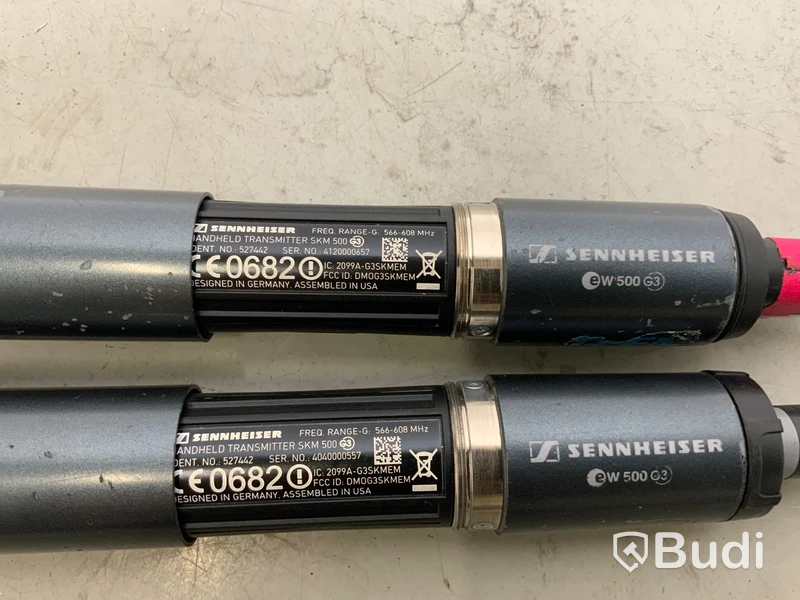 2st Trådlösa Sennheiser mikrofonder EW 500 G3 566-608 Mhz