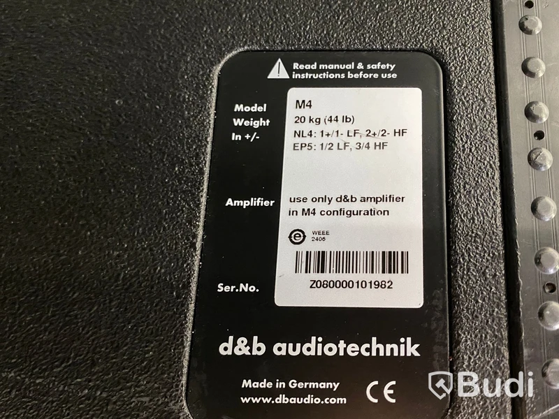 4st D&B Audiotechnik M4 scenmonitorer i Holmberg-case