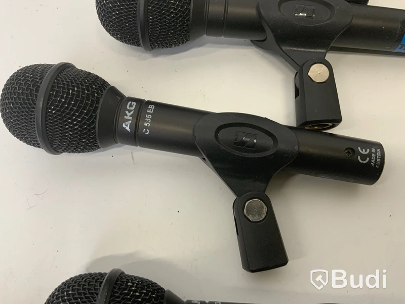 6st AKG C 535 EB mikrofoner, 1st saknar mikrofonhållare