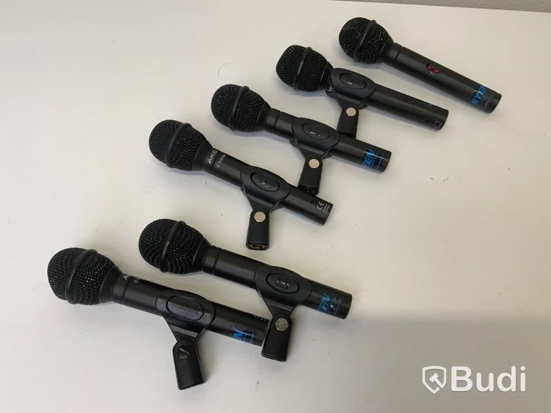6st AKG C 535 EB mikrofoner, 1st saknar mikrofonhållare
