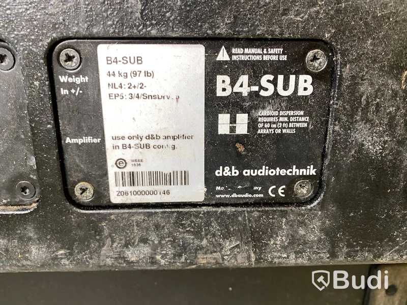 2st D&B Audiotechnik B4-SUB Nypris ca 40 000 SEK/st