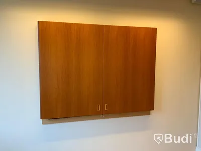 Whiteboardskåp med projektorduk 160x120