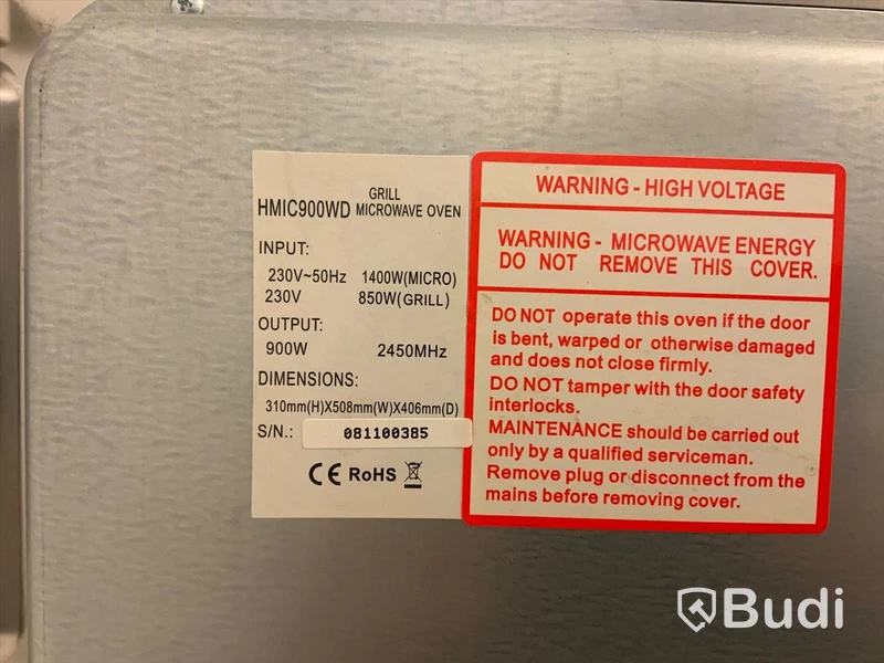 Microvågsugn Homel 900W, med grillfunktion  - Rum 3045