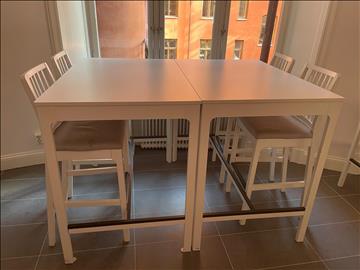 2st barbord och 6st stolar IKEA Ekedalen