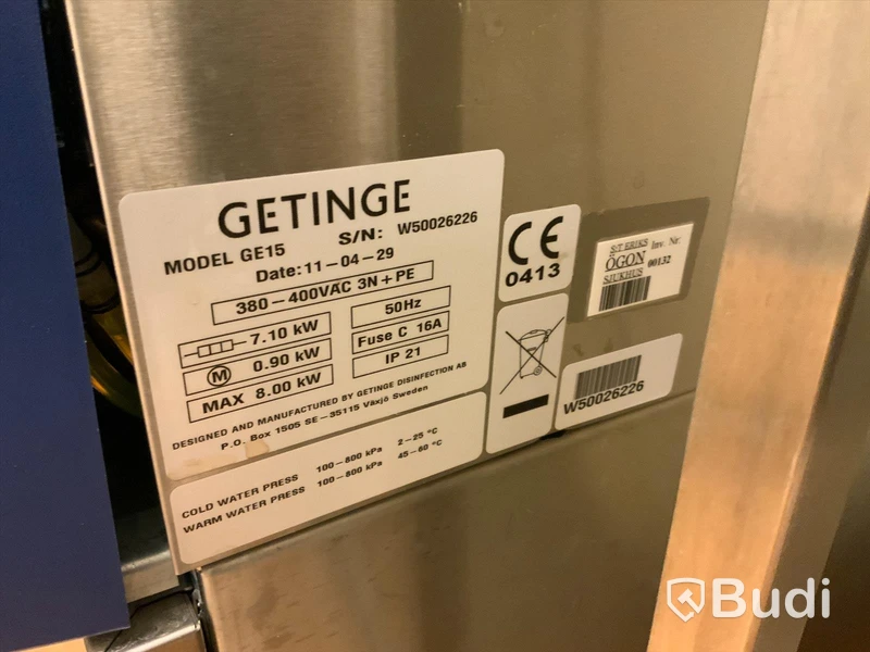 Getinge Diskdesinfektor GE15 - Rum 1018