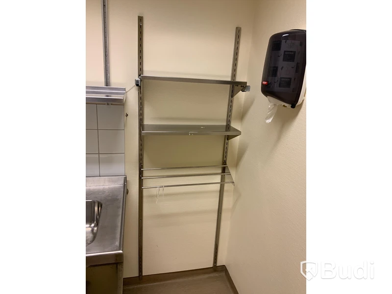 Rostfria 1 och 3 hyllor