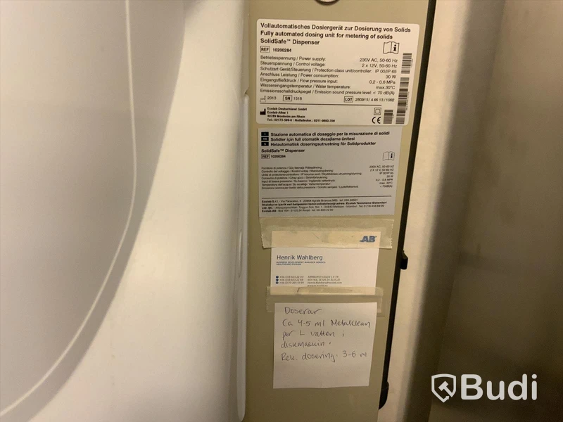 Diskmedel och sköljmedel doserare Solid safe dispenser