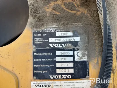 Hjullastare Volvo L220E med skopa -2001